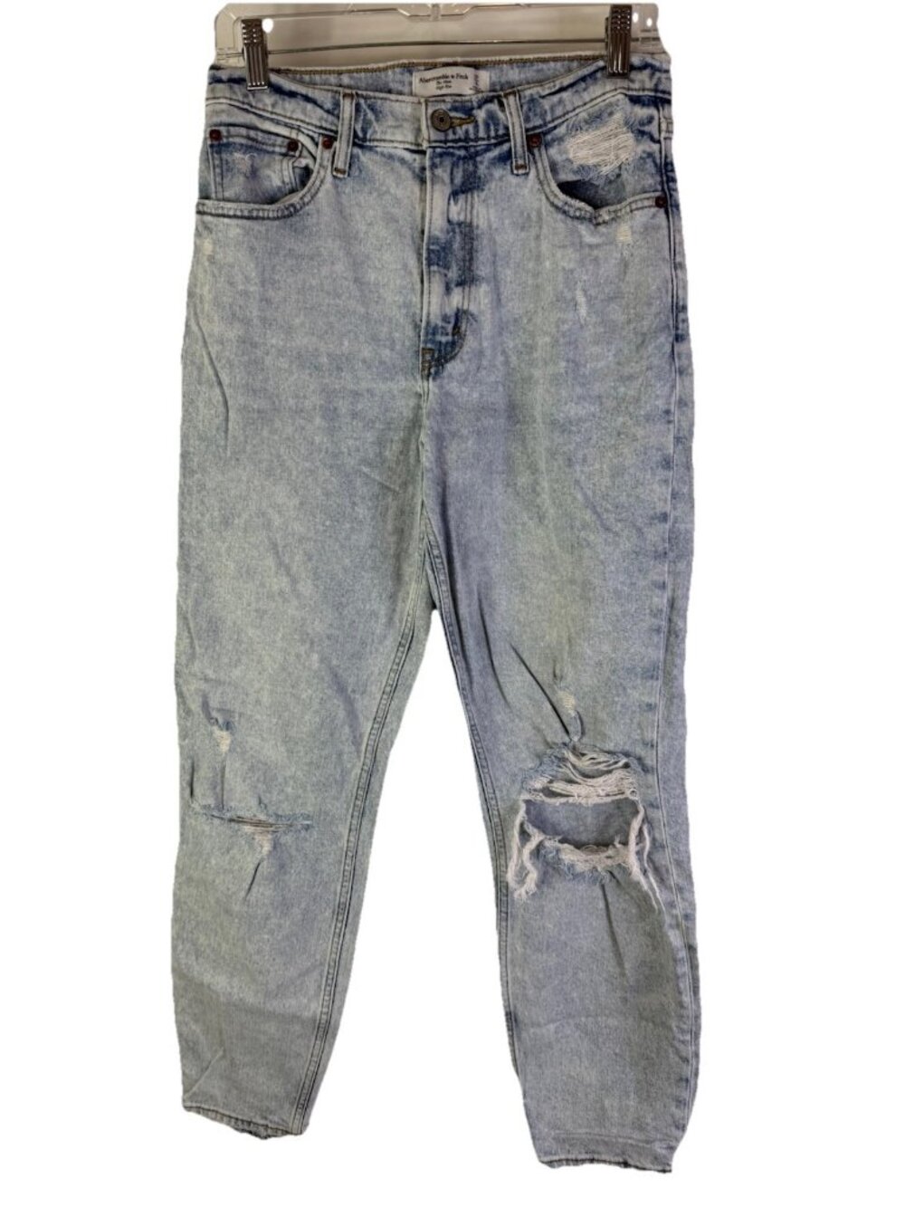 Abercrombie & Fitch The Mom High Rise Distressed Jeans